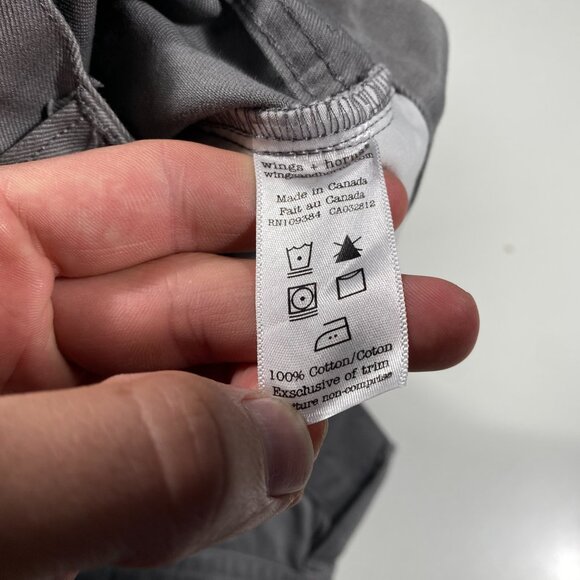 Wings + Horns Low Rise Slim Fit Chino Pants Gray men's size 30x32.5 - Picture 5 of 8